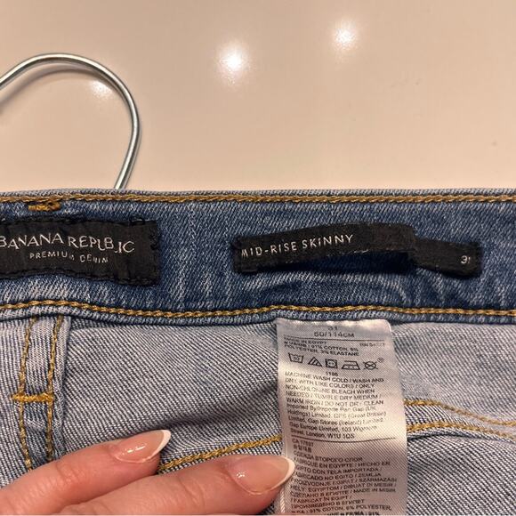 Banana Republic Mid Rise Skinny Jeans Light Wash 31 - Picture 5 of 8